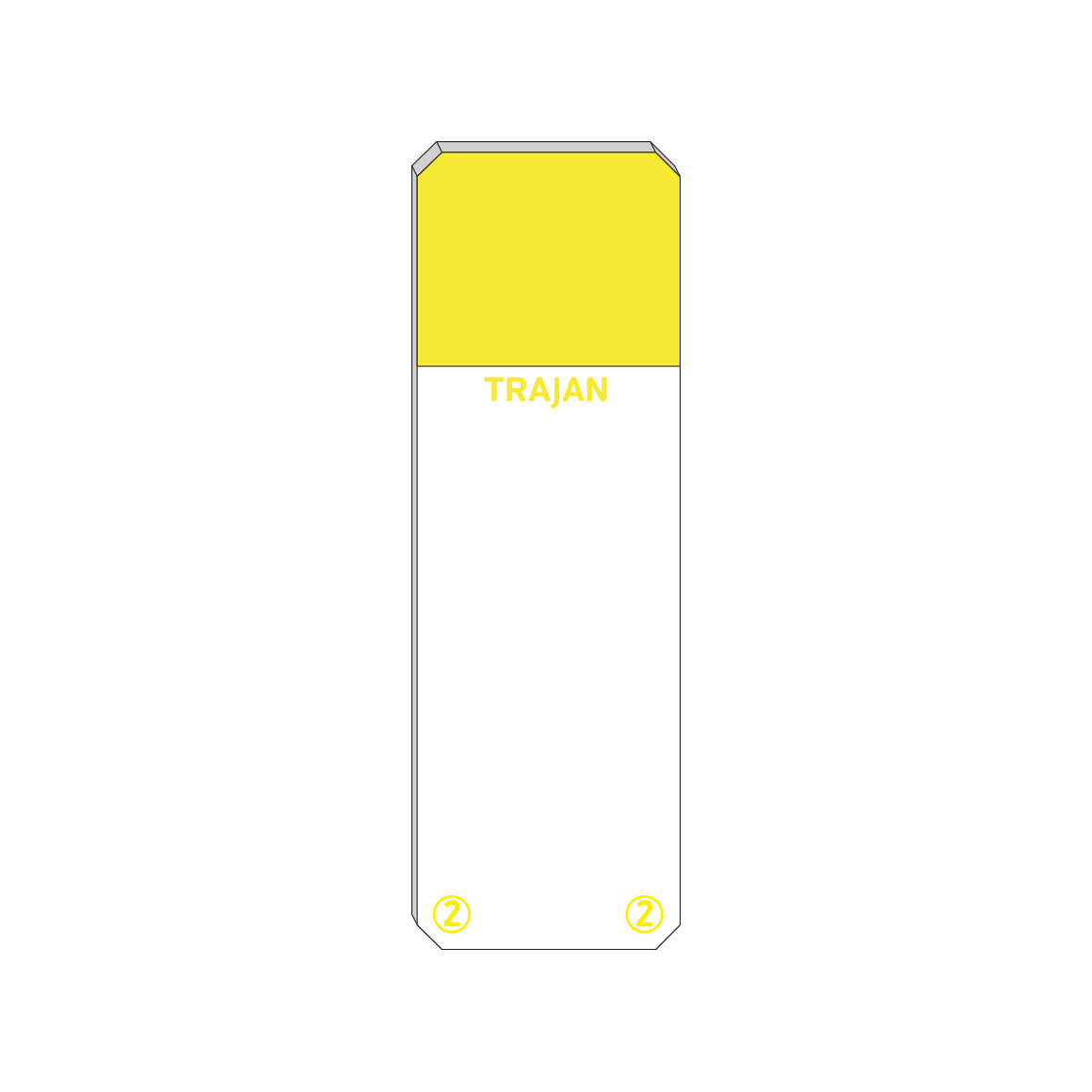 Trajan Scientific and Medical, Series 2 Adhesive Microscope Slides, Yellow, Frost 20 mm, 76 mm x 26 mm