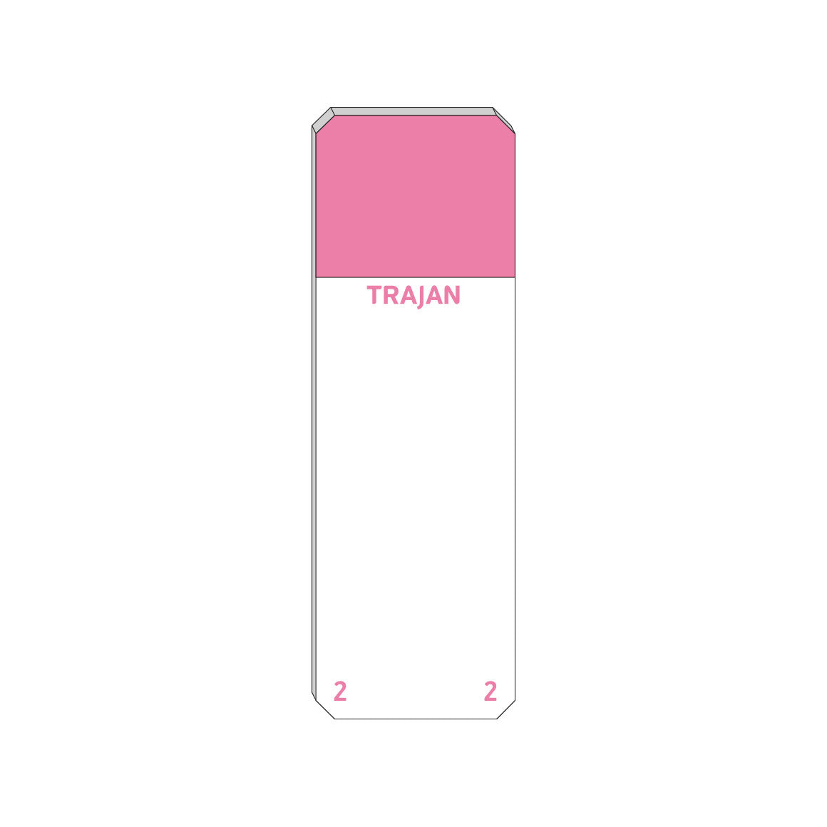Trajan Scientific and Medical, Series 2 Adhesive Microscope Slides, Pink, Frost 20 mm, 75 mm x 25 mm