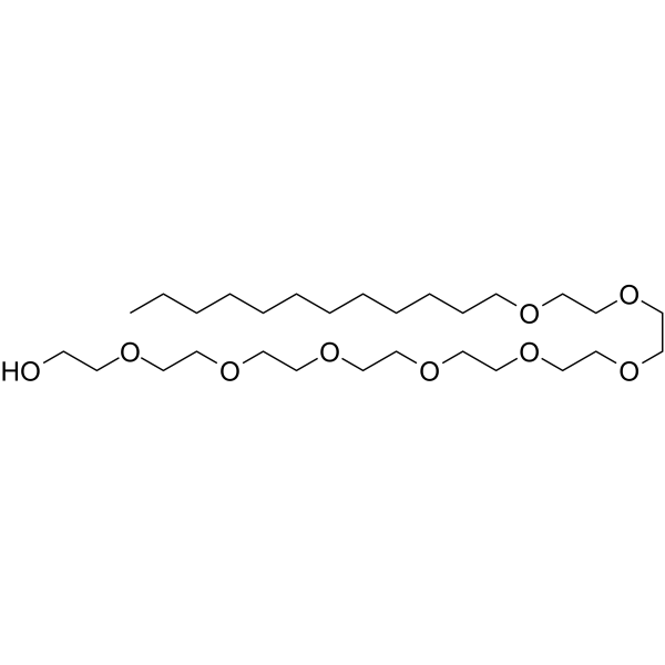 Octaethylene glycol monododecyl ether Chemische Struktur