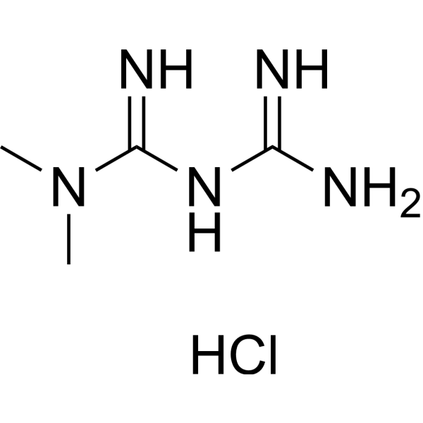 Metformin hydrochloride Chemische Struktur