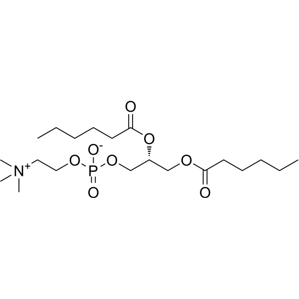1,2-Dihexanoyl-sn-glycero-3-phosphocholine Chemische Struktur