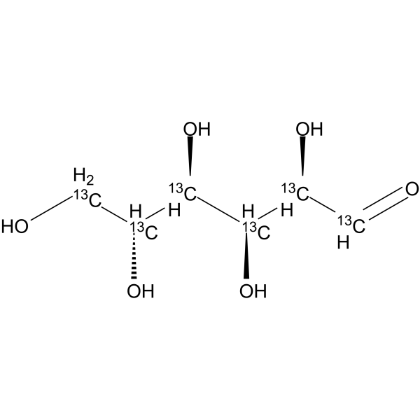D-Glucose-<sup>13</sup>C<sub>6</sub> Chemical Structure
