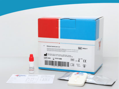 Milenia QuickLine IL-6 Test Kit, Test Unit, Chase Buffer and Evaluation Card